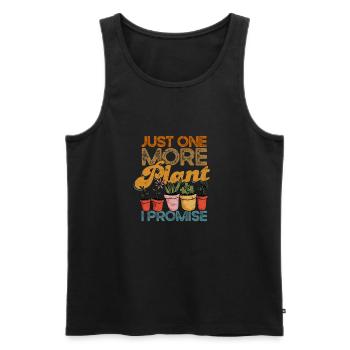 Just one more Plant - Vintage Plants & Gardening - Men's Premium Organic Tank Top - black - Front - Michal (187cm)