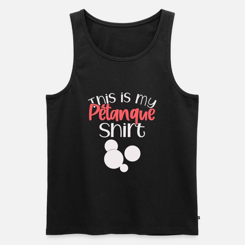 Lustige Petanque - Männer Premium Bio Tank Top - Schwarz