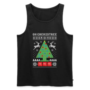 Oh Chemistree Ugly Christmas - Men's Premium Organic Tank Top - black - Front - Michal (187cm)