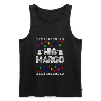 His Margo Her Todd Ugly Christmas Couple Matching - Men's Premium Organic Tank Top - black - Front - AI Model Male 178 light (178cm)
