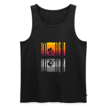 Reflection Mountain Bike MTB - Extreme MTB Sport - Men's Premium Organic Tank Top - black - Front - Michal (187cm)