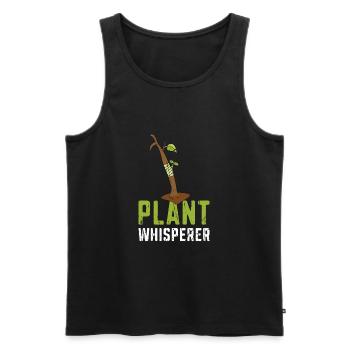 Plant Whisperer Funny Hobby Gardening - Botany - Men's Premium Organic Tank Top - black - Front - Michal (187cm)