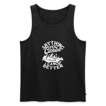 Alles, was Sie Kanu fahren, kanue ich besser - Fluss - Männer Premium Bio Tank Top - Schwarz - Vorne - AI Model Male 178 light (178cm)