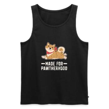 Made for Pawtherhood - Corgi Dog Lover Dog Owner - Men's Premium Organic Tank Top - black - Front - Michal (187cm)
