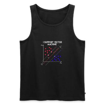 Ich unterstütze Vector Machines Machine Learning - Tech - Männer Premium Bio Tank Top - Schwarz - Vorne - AI Model Male 178 light (178cm)