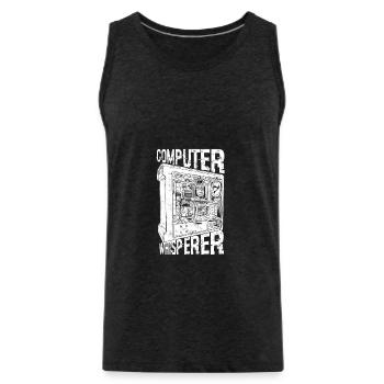 Computer Whisperer - Internet Security Anonymous - Männer Premium Bio Tank Top - Anthrazit - Vorne - Alexander (188cm)
