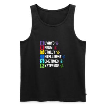 Immer einzigartig Totally Intelligent Manchmal - - Männer Premium Bio Tank Top - Schwarz - Vorne - AI Model Male 178 light (178cm)
