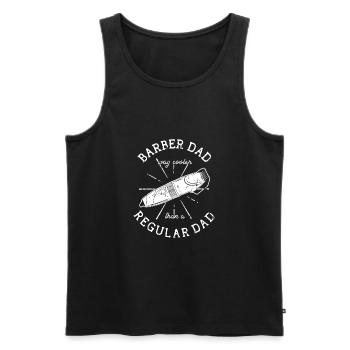 Barber Papa viel cooler als ein normaler Vater - Schönheit - Männer Premium Bio Tank Top - Schwarz - Vorne - AI Model Male 178 light (178cm)