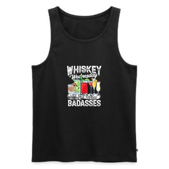 Whiskey Mittwoch wie Taco Dienstag aber für - Männer Premium Bio Tank Top - Schwarz - Vorne - AI Model Male 178 light (178cm)