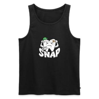 Oh Snap - Weisheit Zahn Zähne Zahnchirurgie Wurzel - Männer Premium Bio Tank Top - Schwarz - Vorne - AI Model Male 178 light (178cm)
