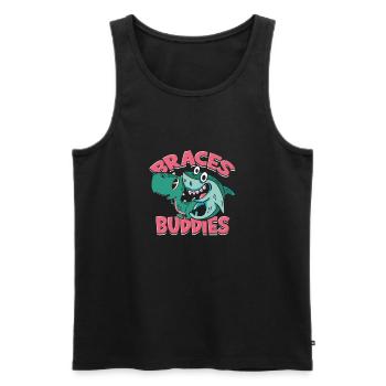 Zahnarzt Kieferorthopäde Zahnspangen Buddies - - Männer Premium Bio Tank Top - Schwarz - Vorne - AI Model Male 178 light (178cm)