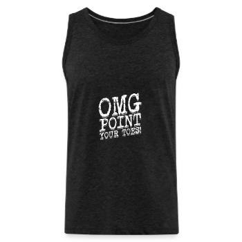 OMG Zeigen Sie Ihre Zehen - Zehen - Männer Premium Bio Tank Top - Anthrazit - Vorne - Alexander (188cm)