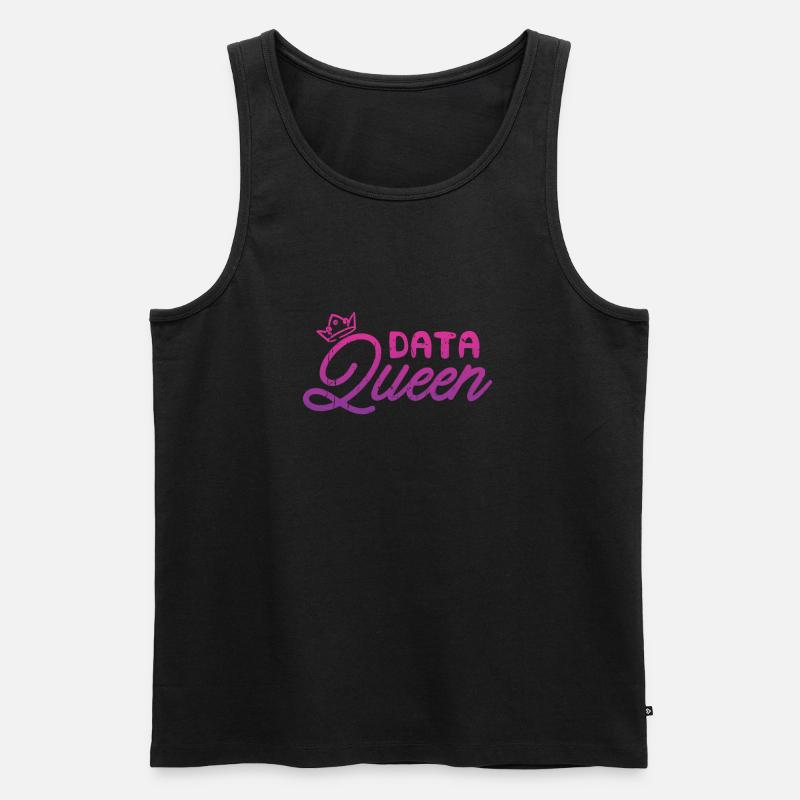 Data Queen - coding - Men's Premium Organic Tank Top - black