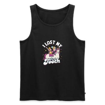 I lost my first tooth - tooth - Men's Premium Organic Tank Top - black - Front - AI Model Male 178 light (178cm)