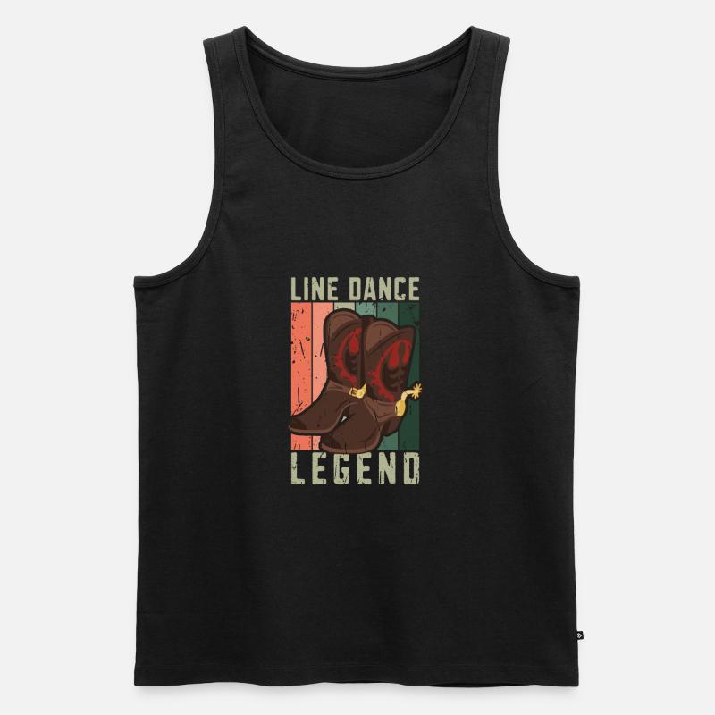 Line Dance Legend - rétro - Débardeur bio Premium Homme - noir