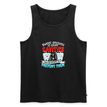 Süß genug, um Hohlräume zu verursachen, die geschickt genug sind, um - Männer Premium Bio Tank Top - Schwarz - Vorne - AI Model Male 178 light (178cm)