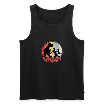 Grandmasaurus Dinosaur - tyrannosaure - Débardeur bio Premium Homme - noir - Devant - Michal (187cm)