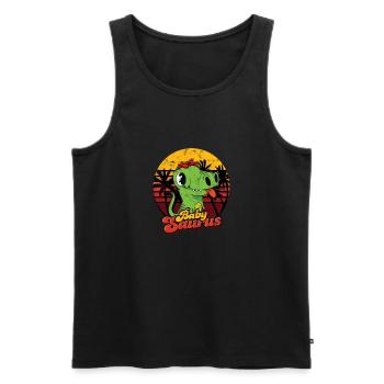 Babysaurus Dinosaurier Baby Saurus - Kreatur - Männer Premium Bio Tank Top - Schwarz - Vorne - Michal (187cm)
