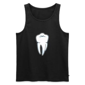 Dent - hygiéniste dentaire - Débardeur bio Premium Homme - noir - Devant - AI Model Male 178 light (178cm)