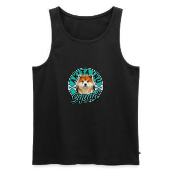 Akita Inu Squad - akita - Men's Premium Organic Tank Top - black - Front - AI Model Male 178 light (178cm)