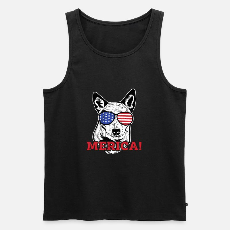 Merica! - Heeler - Männer Premium Bio Tank Top - Schwarz
