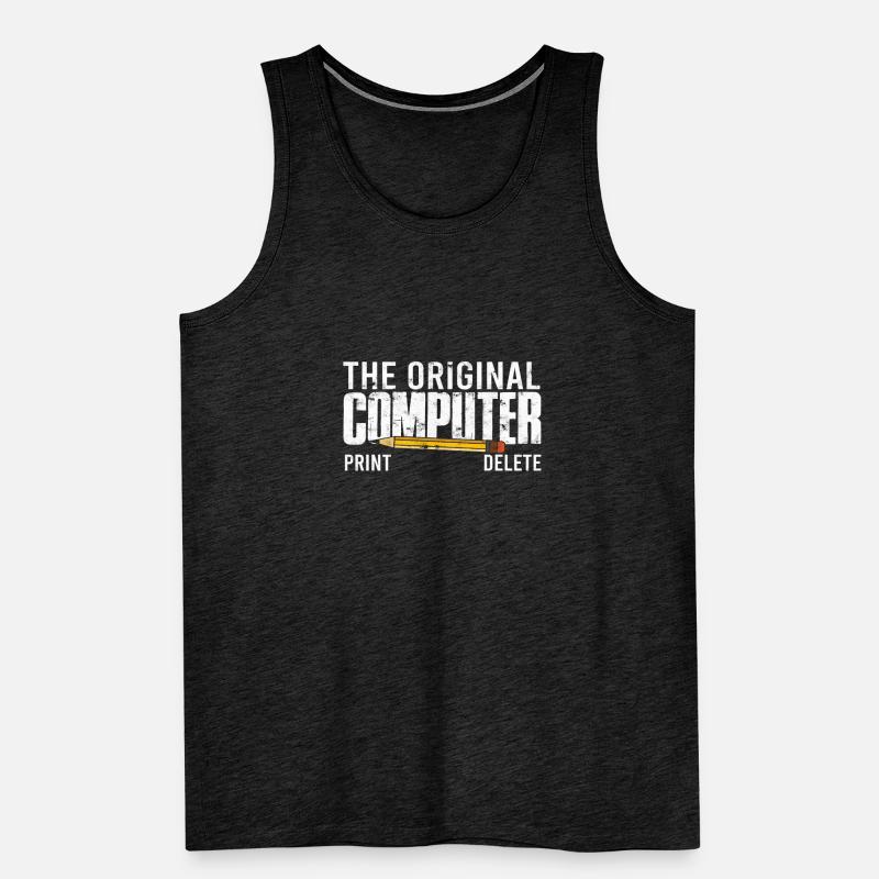The original computer print delete - computer Men's Premium Organic Tank Top