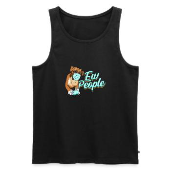 Ew People - bester Freund des Menschen - Männer Premium Bio Tank Top - Schwarz - Vorne - AI Model Male 178 light (178cm)