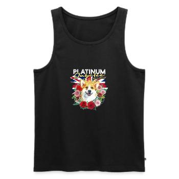 Platin-Jubiläum 1952-2022 - corgi Inhaber - Männer Premium Bio Tank Top - Schwarz - Vorne - Michal (187cm)
