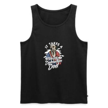 Es braucht eine besondere Person, um ein dalmatinischer Vater zu sein - - Männer Premium Bio Tank Top - Schwarz - Vorne - AI Model Male 178 light (178cm)