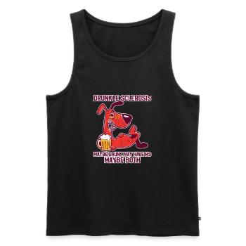 Drunkle Sclerosis Maybe Drunk May Have MS Maybe - Men's Premium Organic Tank Top - black - Front - AI Model Male 178 light (178cm)