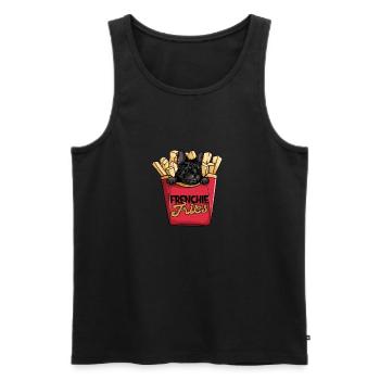 Frenchie Fries - bouledogue - Débardeur bio Premium Homme - noir - Devant - Michal (187cm)