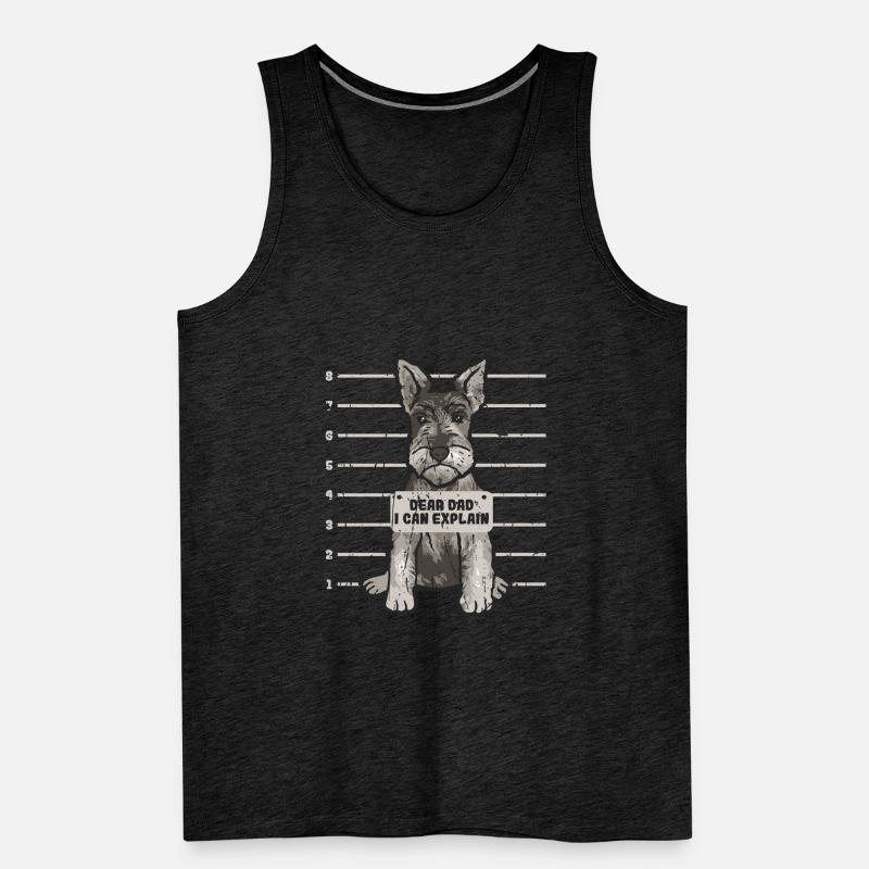 Dear dad I can explain - schnauzer lovers Men's Premium Organic Tank Top