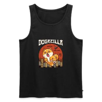 Dogezilla much big very scare wow - puppy - Men's Premium Organic Tank Top - black - Front - Michal (187cm)