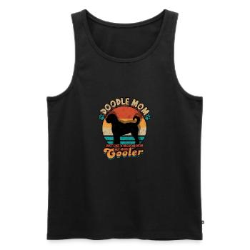 Kritzeln Mama genau wie eine normale Mutter, aber viel - Männer Premium Bio Tank Top - Schwarz - Vorne - AI Model Male 178 light (178cm)