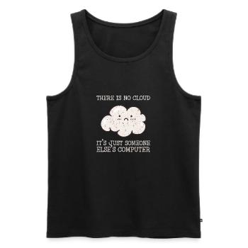 Es gibt keine Cloud, es ist nur jemand anderes - Männer Premium Bio Tank Top - Schwarz - Vorne - AI Model Male 178 light (178cm)