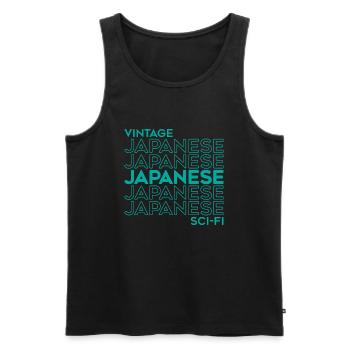 Vintage Japanese Sci fi Anime Slap - Débardeur bio Premium Homme - noir - Devant - AI Model Male 178 light (178cm)