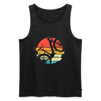 E-Bike Bike Cyclist Gift Bike Cyclist - Men's Premium Organic Tank Top - black - Front - Michal (187cm)