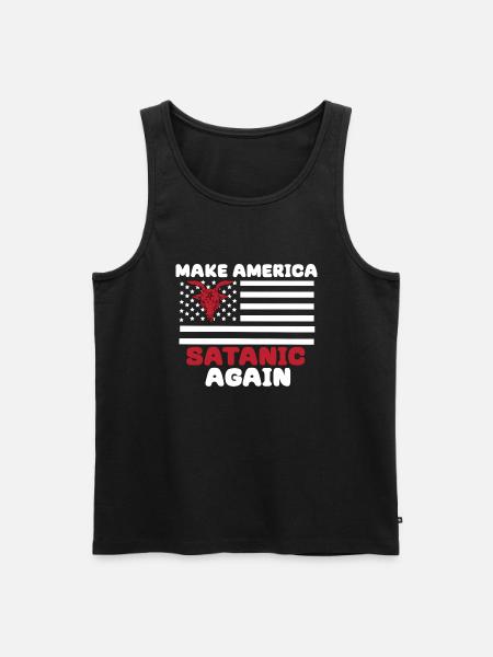 Satan Teufel Gothik Dämon Amerika Satanic Hexe - Männer Premium Bio Tank Top - Schwarz