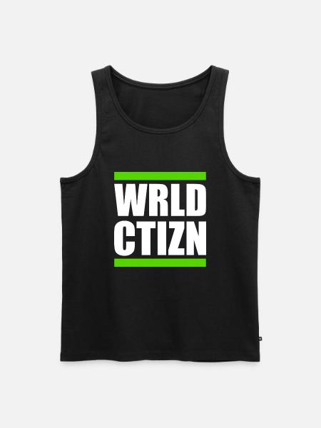 world citizen - Wrld ctizn - Men's Premium Organic Tank Top - black