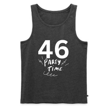46 - Männer Premium Bio Tank Top - Anthrazit meliert - Vorne - AI Model Male 178 light (178cm)