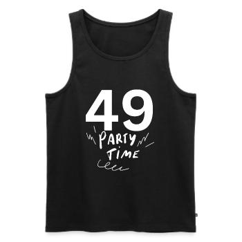 49 - Men's Premium Organic Tank Top - black - Front - Michal (187cm)