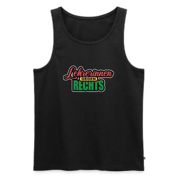 Lehrerinnen Gegen Rechts Gegen Rechts, gegen Hetze - Männer Premium Bio Tank Top - Schwarz - Vorne - AI Model Male 178 light (178cm)