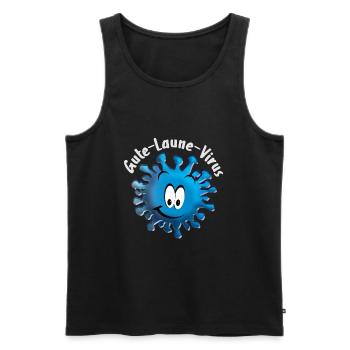 Gute Laune Virus - Männer Premium Bio Tank Top - Schwarz - Vorne - AI Model Male 178 light (178cm)
