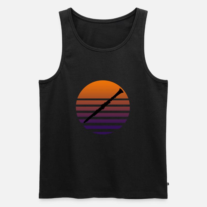 Klarinette - Männer Premium Bio Tank Top - Schwarz