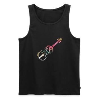 violoncelle - Débardeur bio Premium Homme - noir - Devant - Michal (187cm)