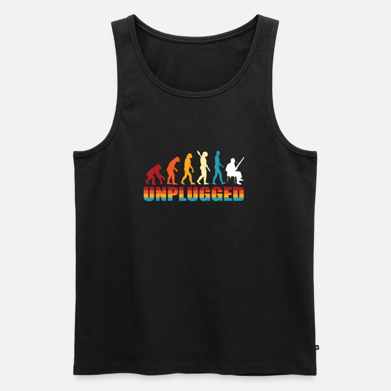 Fagott Unplugged - Männer Premium Bio Tank Top - Schwarz