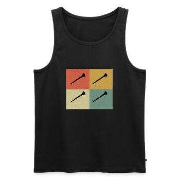 Oboes - Men's Premium Organic Tank Top - black - Front - AI Model Male 178 light (178cm)
