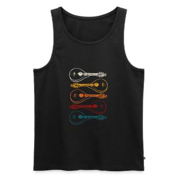 Mandolinen - Männer Premium Bio Tank Top - Schwarz - Vorne - Michal (187cm)