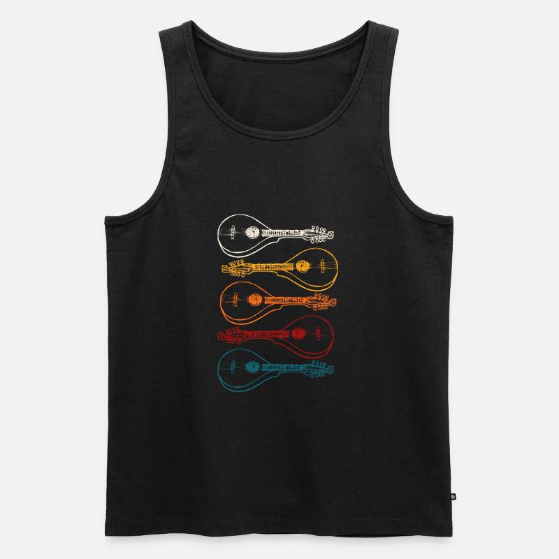 Mandolinen - Männer Premium Bio Tank Top - Schwarz
