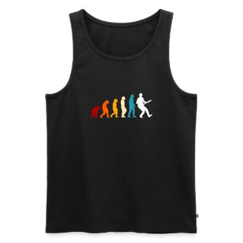 E-Gitarre Evolution - Männer Premium Bio Tank Top - Schwarz - Vorne - AI Model Male 178 light (178cm)